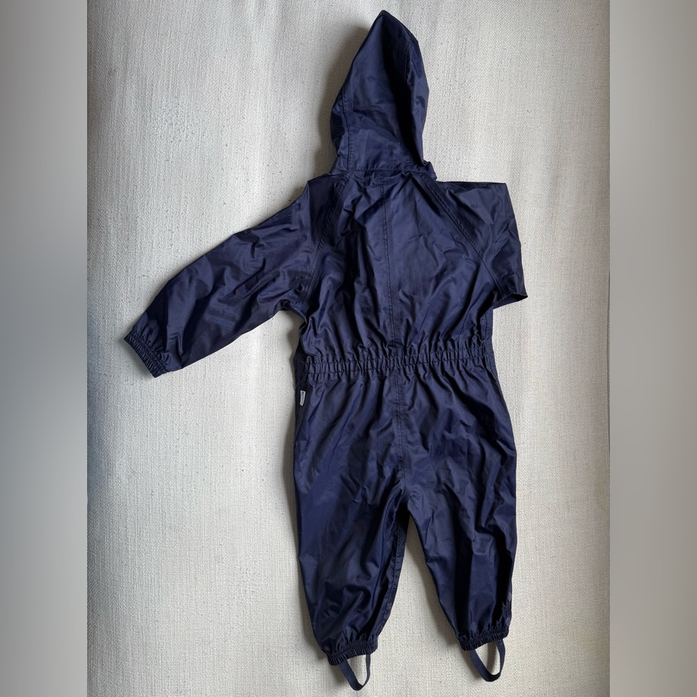 Muddy Puddles navy waterproof rain suit, sz 18-24 months - Picture 3 of 9